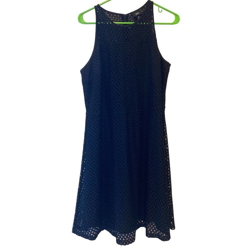 Mossimo Black Sleeveless Eyelet Dress - Size L